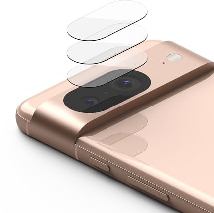 Ringke Camera Glass Kompatibel mit Google Pixel 8 (2023) 3 Stück Kamera Glas Schutzfolie Anti-Kratzer Gehärtetes Kameralinsen Schutz Glas