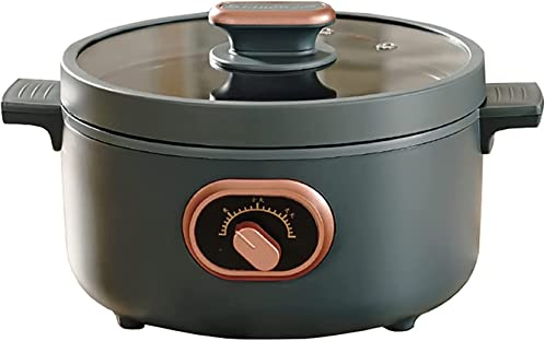 SilteD Olla Eléctrica con Función De Mantener Caliente Sartén/Wok/Olla para Sopa Integrada Multifuncional, Olla Antiadherente, para 1-4 Personas