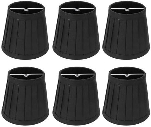 6 abat-jour, suspension noire Abat-jour de lampe de chandelier Mini Abat-jour de chandelier POUR la décoration de la chambre à coucher