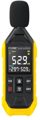 Dezibel Messgerät,kyaoayo Schallpegelmessgerät Reichweite 30-130 dB Digital Tragbare Schallpegelmesser mit großem LCD-Bildschirm Digitales Dezibel-Lesegerät für Heimwerkstätten