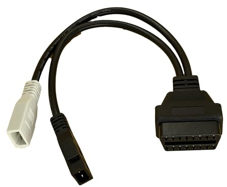 Lelukee 2x2 Pin auf 16 Pin OBD2 Diagnose Adapterkabel für Volkswagen/VW/VAG Seat/Skoda,OBDII 2x2 Pin auf 16 Pin Kabel