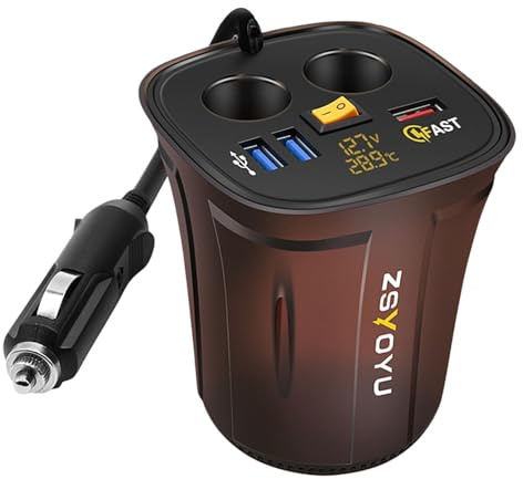 Car Charger Cup Holder - Car Charger Cigârétte Lightér Splitter, Multiport Car Charger | Cigârétte Lightér Splitter Powér A With QC3.0 Fast Charging, Car Holder Charging Hub For Car Travel Phone