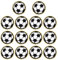 14pcs Soccer Iron On Patches, Gold Edge Chenille Patches Sports Soccer Ball Football Patch Embroidered Sew on Applique for Clothes Bag Hats Backpacks Jackets Shirt DIY Craft Repair