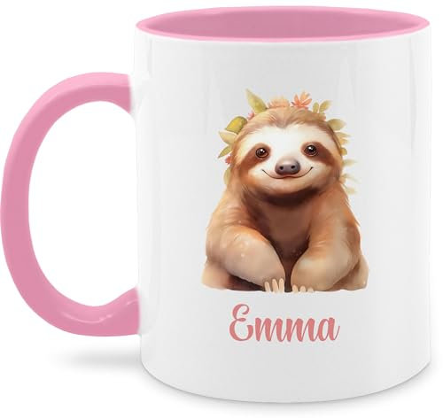 Tasse Tassen 325ml - Faultier Aquarell | Faultier Geschenke | Faultier-Liebhaber Geschenkidee | Fauli Fans - 325 ml - Rosa - für liebhaber faultiere faultieren