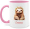Tasse Tassen 325ml - Faultier Aquarell | Faultier Geschenke | Faultier-Liebhaber Geschenkidee | Fauli Fans - 325 ml - Rosa - für liebhaber faultiere faultieren