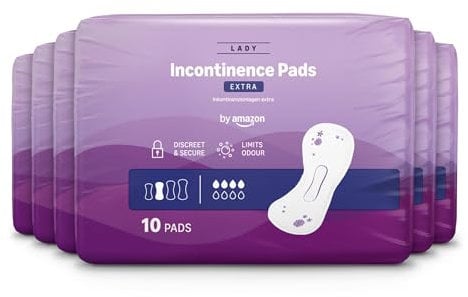 by Amazon Inkontinenzeinlagen – 60 Stück (6 Packungen à 10 Stück) 60 Höschen (6 Packungen à 10 Stück)