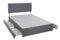Panana 3ft 4ft 4ft6 5ft 6ft Size Grey Linen Divan Bed Base with Diamonds Headboard, Optional Drawers for Bedroom (4FT6 Double, 4 Drawers)