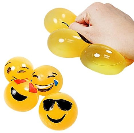 HK Online 7,6 cm großer Emoji-Fensterball zum Mitnehmen – Geschenk, Partys, zum Zusammendrücken