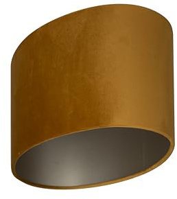 Uniqq Oval Lampenschirm velour groud 30 x 20 cm - 16 cm hoch