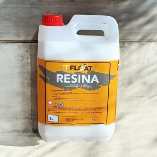 Resina para Hormigón Impreso al Agua Protección, Sellado y Barniz Decoración Penetra en el Poro, Impermeabiliza y Realza el Color Original del Pavimento