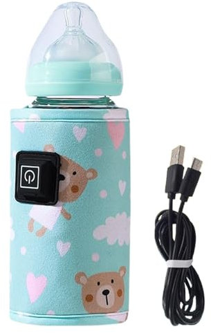 Portable Bottle Warmer, 3-Temperature Adjustable Milk Cooler, Fast Heating Baby Bottle, Travel-Friendly Breast Milk Heater, Lightweight Insulated Sleeve for Outdoor, Car, Home