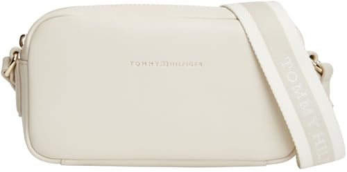 Tommy Hilfiger Damen Crossbody Bag Tasche Essential mit verstellbarem Tragegurt, Elfenbein (Soft Cream), Einheitsgröße