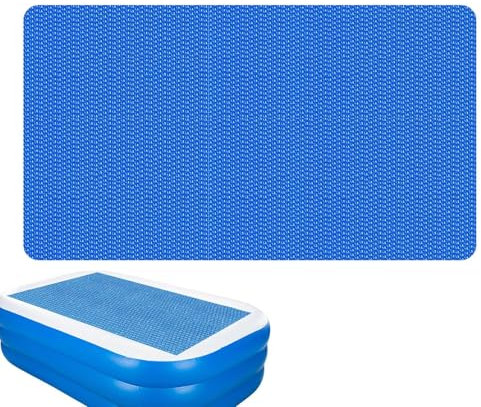 2.2 x 1.5 m Rectangular Swimming Pool Cover - Foldable Solar Pool Covers for Outdoor | UV-Resistant Bubble Insulation Bath Tub Film | Energy-Saving Bath Tub Thermal Blanket for Garden