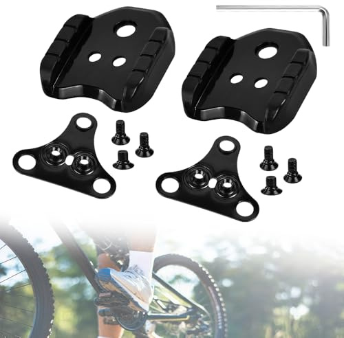 VGECEE 2 Stück Fahrrad Cleats Adapter SPD Plattenadapter Fahrrad Schuh Cleats Kompatibel mit Shimano MTB SPD Pedalen (SH51) Fahrradpedal Adapter SPD Cleats Set für Rennrad & Tourenrad