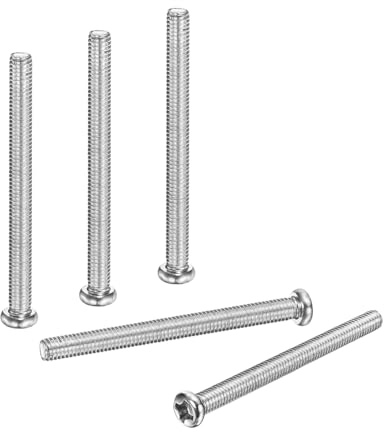 PATIKIL 100 Pcs Vis A Tete Bombee, M3.5 x 40mm (Pas De 0.6mm) Entrainement Phillips Metrique Acier Inoxydable 304 Filetage Complet Tete Ronde Petites Vis Boulons Pour Reparation Meubles