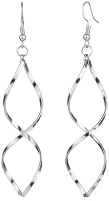 Karma NH10169614 Ohrringe Spiralen Silber Edelstahl Damenohrringe Ohrhänger Ohrschmuck Damenschmuck Ohrschmuck Damen wasserfest hypoallergen