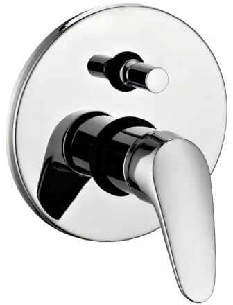 FORTUNATO Miscelatore Ad Incasso Per Doccia Parete 2 Vie Con Deviatore in Ottone Cromato Cartuccia 40 mm