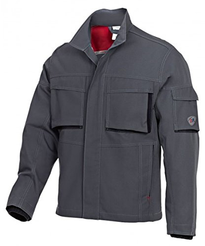 BP 1795-720-5332-44/46n Arbeitsjacke, Stehkragen, verdeckter Frontreißverschluss, 305,00 g/m² Verstärkte Baumwolle, dunkelgrau/schwarz, 44/46n