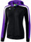 ERIMA Damen Jacke Liga 2.0 Trainingsjacke mit Kapuze, schwarz/violet/weiß, 44, 1071860