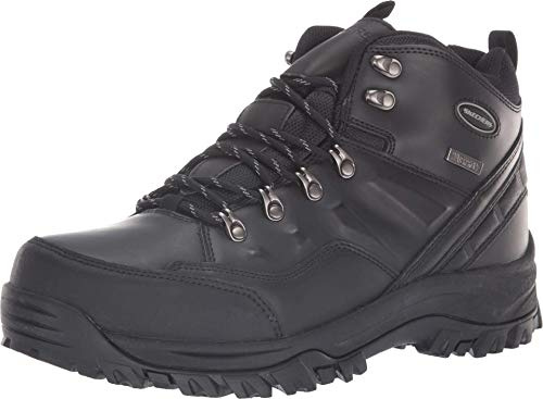 Skechers Herren Relment Traven Klassische Stiefel, Black Leather, 46 EU