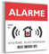 imaggge.COM Panneau Rigide Alarme - Carré 15 cm - Ultra résistant - Aluminium (Pas PVC) - Signaler Un système de Surveillance/caméra - pour Mur, Poteau, barrière.