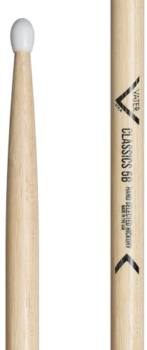 Vater - Classics 5BN (Nylon Tip) American Hickory Drumsticks - VHC5BN