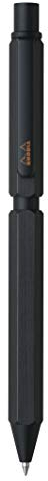 Rhodia 9342C – 3-in-1 ScRipt Multipen schwarz – nachfüllbar – 2 Kugelschreiber 0,5 mm schwarz & rot + 1 Druckbleistift Graphitmine 0,5 mm Schaft aus gebürstetem Aluminium