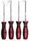 UNITEDLUX 4-Piece Precision Pick & Hook Set, Car Auto Oil Seal O-Ring Seal Gasket Pick Mini Precision Hooks Professional Puller Remover Mechanic Tool