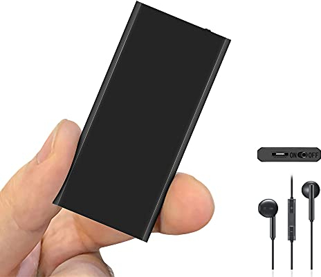 Registratore Vocale con Attivazione Vocale, Vocale Registratore Portatile Memoria da 16GB, Ricaricabile USB Ideale per Lezioni, Interviste, Riunioni