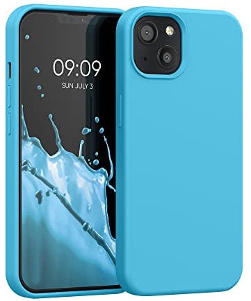 kwmobile Case Compatible with Apple iPhone 13 Case - TPU Silicone Phone Cover with Soft Finish - Ocean Blue