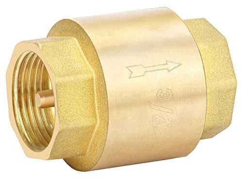 oumuik Rückschlagventil 3/4 Zoll, Rückschlagventil aus hochwertigem Messing, Rückflussverhinderer für Gartenpumpe, Rückschlagklappe Abwasser