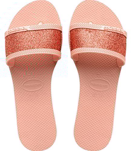 Havaianas - You Angra Glitter, Bequeme, stylische, langlebige, breite Strap Glitter Thong Sandalen, für Damen