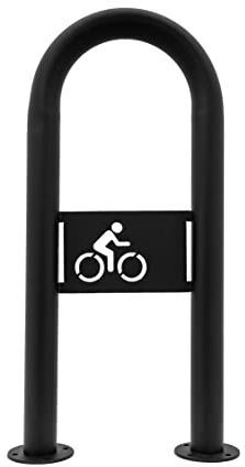 MORIA DESIGN Fahrradständer 80 x 36cm Fahrrad-Logo Bodenparker für 2 Fahrräder | stabiler Fahrradhalter Boden für Fahrrad, E-Bike, Mountainbike | Fahrradanlehnbügel | galvanisiert, pulverbeschichtet