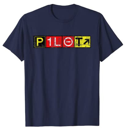 Pilot T-Shirt Runway Schild T-Shirt