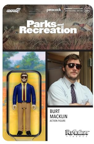 SUPER7 Parks and Recreation Andy Dwyer (Burt Macklin) 3.75 in Reaction Figure