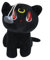 Cartoon-Plüschtier Sailor Moon Plüschpuppe, süße Katze, Luna, Plüschtier, gefüllte Anime-Figur, Puppe, Stofftier, Dekokissen, weiches Kawaii-Plüsch-Geschenk for Anime-Fans ( Color : Zwart , Size : 18C