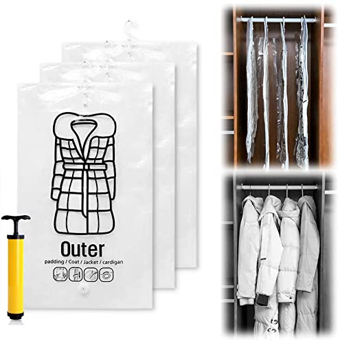 Bolsas de Almacenamiento al vacío para Colgar, Bolsas de Ahorro de Espacio para Ropa, Bolsas de Almacenamiento al vacío Colgantes para Ropa, Bolsas de Almacenamiento para organización del Armario