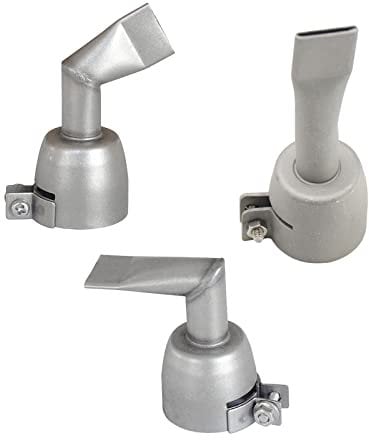 3pcs Heat Gun Nozzles, 3 Style 20mm 90 Degree/120 Degree/Flat Hot Air Gun Welding Nozzles for PP PVC Plastic Sheet Soldering Accessories