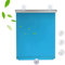 KGUDYS Blackout curtains with suction cups,30-75cm wide sunscreen roller blinds,automatic retractable sunshades,free-perforated,portable temporary blinds for doors and windows,Blue-65x125cm/25x49in