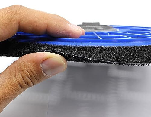 Plateau de ponçage velcro 225 mm Filetage M14 Ponceuse à sec Ponceuse à col long et de plafond pour Menzer LHS, TBS 225 (mousse - souple)