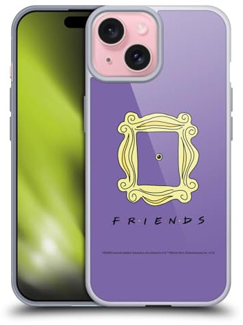 Head Case Designs Offizielle Friends TV Show Guckloch Rahmen Ikonisch Gelhülle [Militärischer Schutzgrad] Kompatibel Mit Apple iPhone 15 Und Kompatibel Mit MagSafe