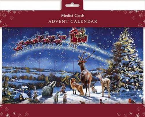 The Great British Card Company Magischer Weihnachts-Adventskalender, 24 x 34 cm, 24 Türen