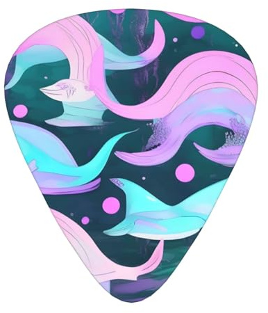Mermaid Pastel Pink Aqua Akustikgitarre Plektrum Premium Gitarre Plektrum für Bass und E-Gitarre