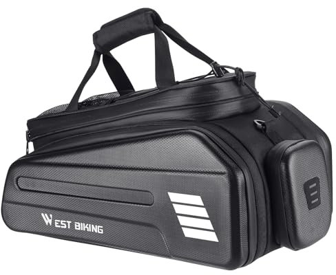 DIERI E-Bike RearSeat Bag Electric Bicycle Battery Bag Expandable Large Capacity Bicycle Rack Seats Bag Waterproof Cycling Bag