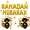 Ramadan Mubarak Dekorations Ballons Ramadan Mubarak Luftballons Banner Eid Mond Sterne Folienballons Eid Muslim Latexballons Ramadan Ballons für Mubarak Ramadan Feier