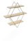 EMHELLE Wandregal Prisma Holz Golden Farben Metallrahmen Regal Wand Hängeregal Küchenregal Bücherregal Schweberegal Regale für Wände Wohnzimmer Kinderzimmer Küche Badezimmer (Gold)