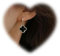 Crymystal Boho Ohrringe mit schwarzem Kleeblatt vierblättriges Kleeblatt baumelnde Ohrringe mit Kristallklee CZ Huggie Creolen Schmuck für Frauen und Mädchen Geschenke (Schwarz)