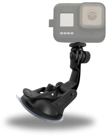 TronicXL Saugnapf Halterung 1/4 für Kamera Actioncam IP Cam Netatmo Arlo Eufy Webcam Dashcam Windschutzscheibe Fenster Schreibtisch Bad Küche Fliesen Halter Befestigung Montage