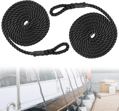 Boot Festmacherleine 2 Stück bootsleine 10mm*2m fenderleine ankerleine ankerseil Bootsseil Boots festmacherleine booot geflochtene Dockschnur für -Boot, Ponton, Kajak, Kanu, Motorboot