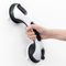LEVERLOC Maniglie Doccia per Bagno 31 CM, MAX 110 KG Maniglione a Ventosa, Impugnatura di Sicurezza per Anziani, Disabili, Resistente, Senza Foratura e Corrimano Rimovibile Handy Grasp Pro, Nero
